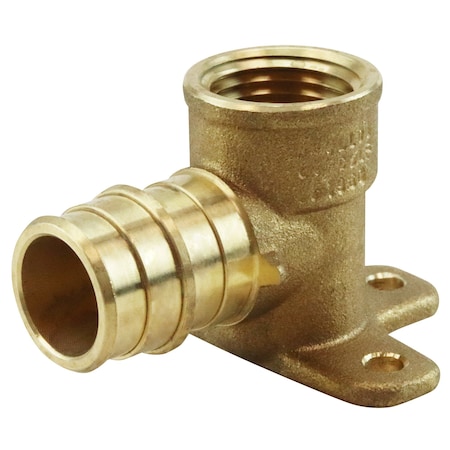 3/4 In. Brass PEX-A Expansion Barb X 1/2 In. FPT Adapter Reducing 90-Degree Drop-Ear Elbow